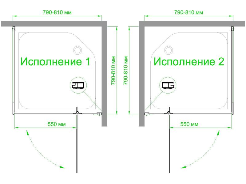 Душевой уголок Royal Bath  RBHPVD-C-BL, 80х80 см фото 4