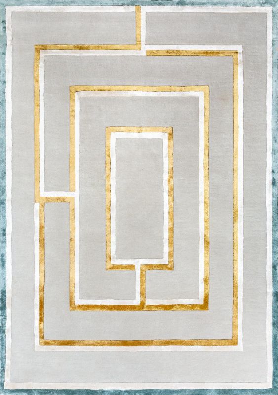 Индийский ковер из шерсти, арт-шёлка и хлопка Carpet «GEOMETRIC» G6-COLOR2 165 x 235 см фото 1