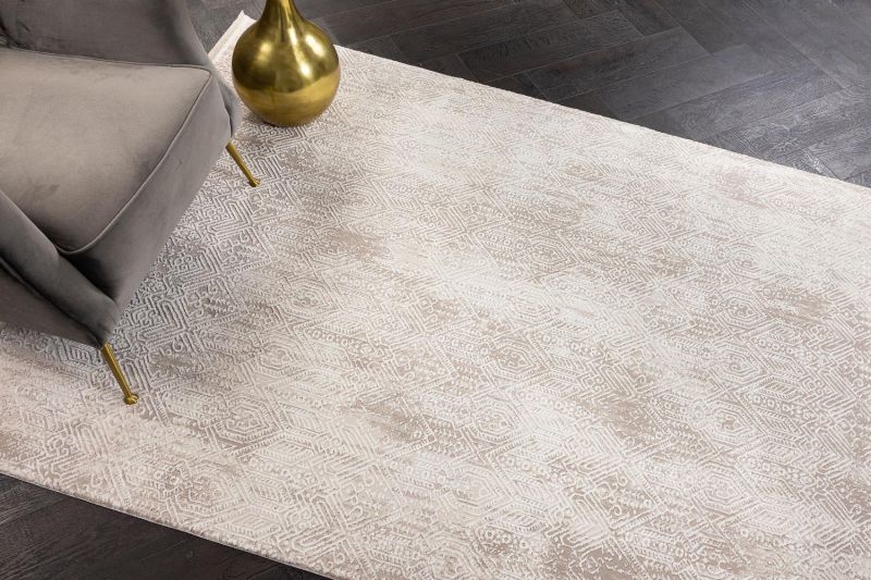 Турецкий ковер из полипропилена и полиэстера Carpet «KARIZMA» 02204F-WHT-CRE 80 x 150 см фото 8