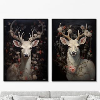 Набор из 2-х репродукций картин ArtNoMore на холсте Magic Deer, 2024г.