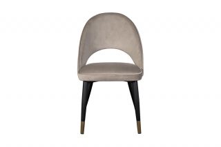 Стул велюровый серо-бежевый Garda Decor 1228 BD-3145218