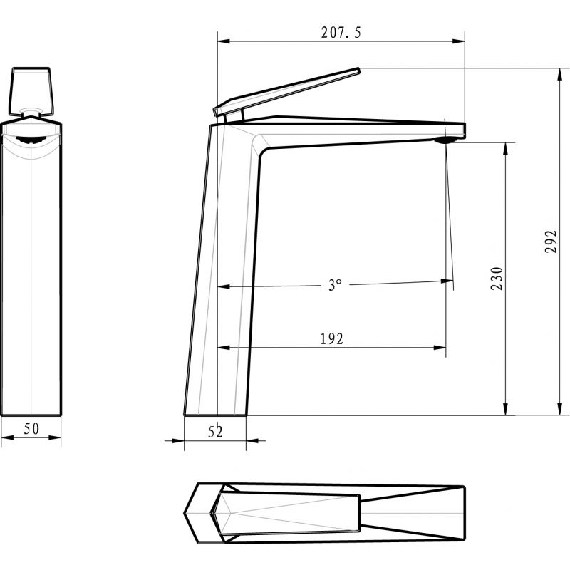 Смеситель для умывальника Boheme VENTURO 382-b