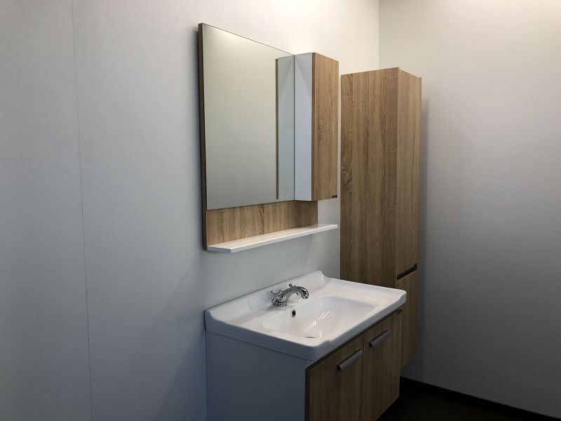 Зеркальный шкаф Рига-80 Comforty 00004139024  дуб сонома фото 5