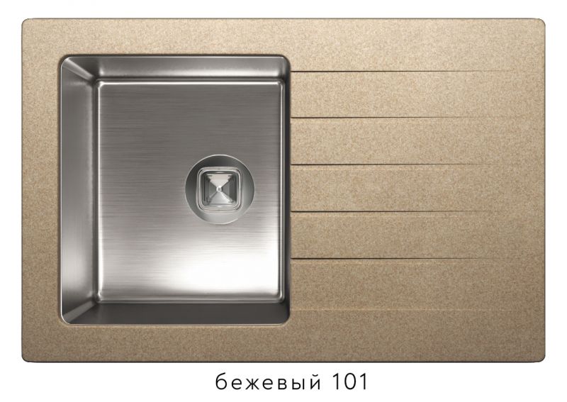 Мойка кухонная Tolero twist TTS-760 бежевая фото 1