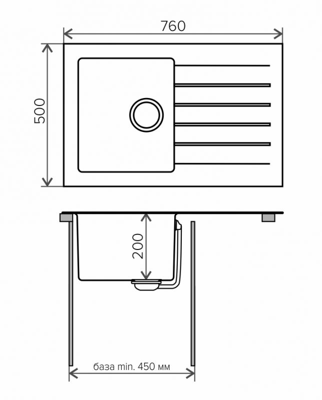 Мойка кухонная Tolero twist TTS-760 бежевая фото 2