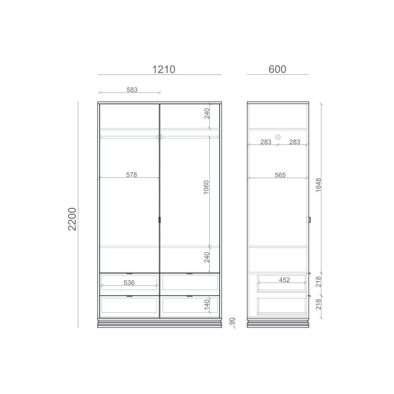 Шкаф The IDEA INSPIRE TIMELESS BD-3041918