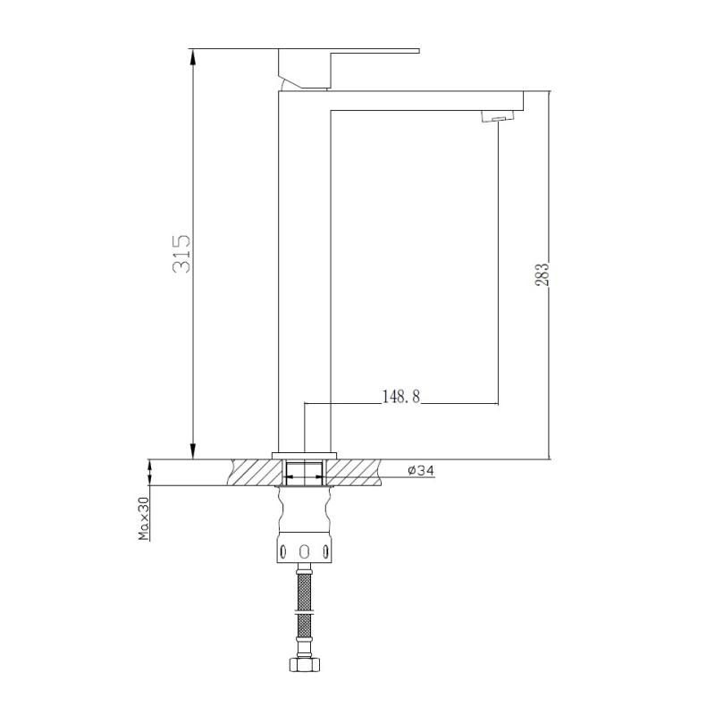 Смеситель для раковины Haiba HB11803-7 черный фото 2