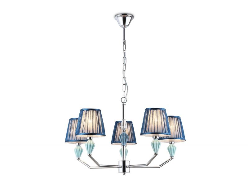 Подвесная люстра с абажуром и декором из керамики Ambrella LH 40W E14 LH75061 фото 2