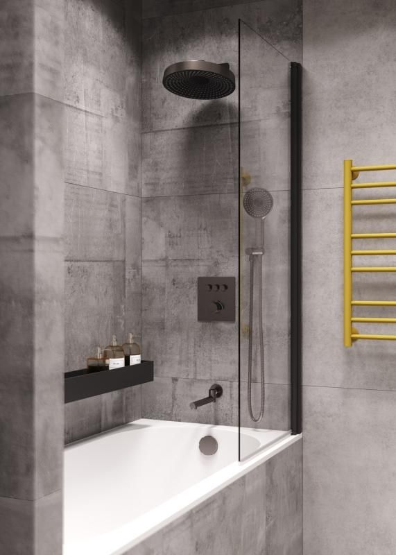Душевой комплект встраиваемый Bronze de Luxe OMG! 1011GM, c термостатом, графит фото 3