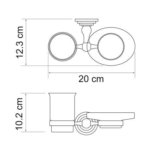 Держатель стакана и мыльницы WasserKRAFT Ammer K-7026 фото 3