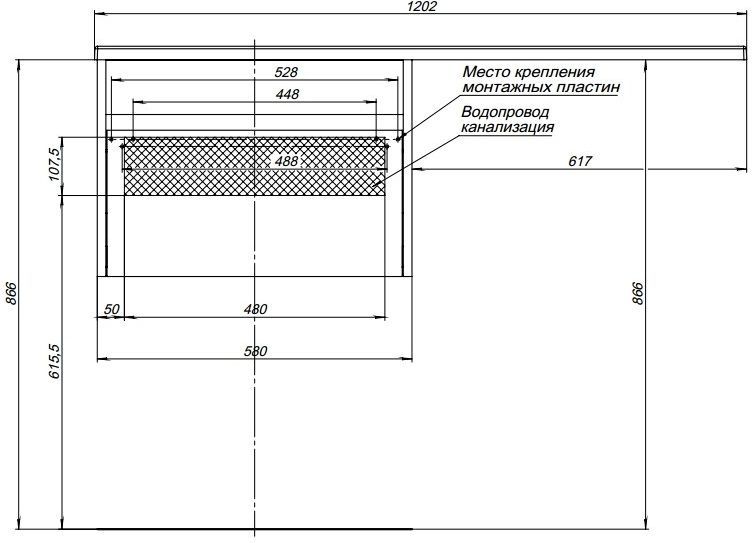 Тумба с раковиной Aquanet Токио 120 R белый 00239213