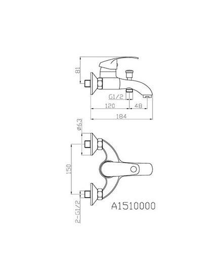 Смеситель для ванны Agger Glad A1510000