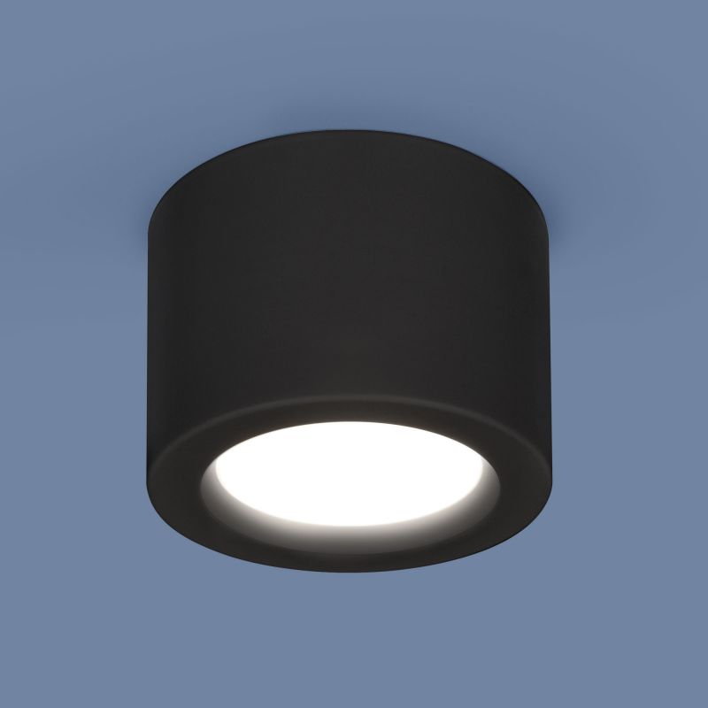Накладной точечный светодиодный светильник DLR026 6W 4200K черный матовый 6W