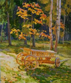Картина "Тёплая осень" Сергей Пантелеев