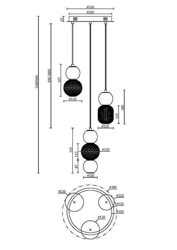 Подвесной светильник Maytoni Drop MOD273PL-L33G3K фото 2