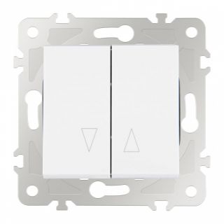 Выключатель жалюзи, 10A 250V 203.38-2.white Arte Milano