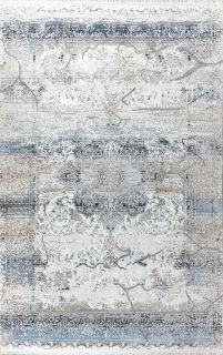 Турецкий ковер из полиэстера Carpet «WHITE LINE» 27086A-MAVI 155 x 230 см