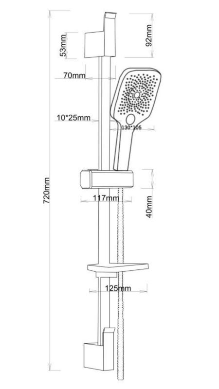 Душевой гарнитур ESKO SSS1303SQBlack