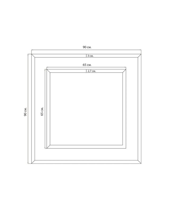 Квадратное зеркало в раме LH Mirror Home “Карлсбад” BD-3077527 фото 3