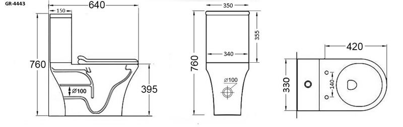 Унитаз-компакт Grossman GR-4443S с микролифтом фото 6