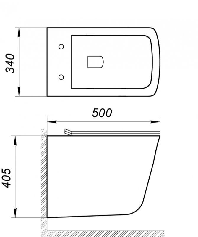 Чаша унитаза подвесного безободкового с креплением BelBagno MARMI BB052CHR