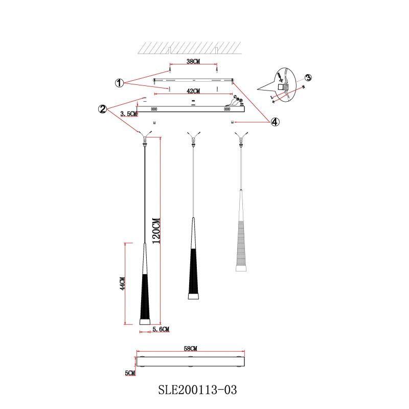 Подвесной светильник Evoluce ORPELO SLE200113-03 фото 10