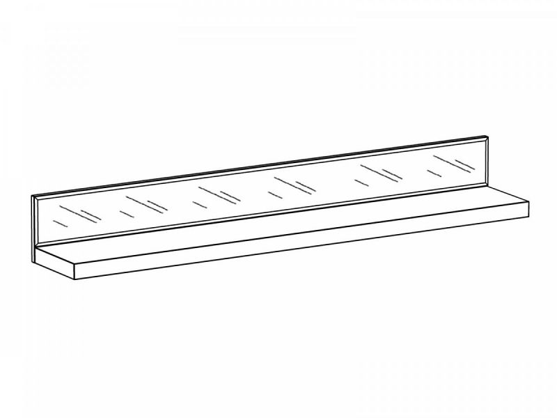 Полка Kristal ОГОГО Обстановочка черный BD-1747380