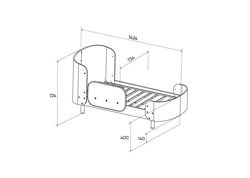 Кровать Ellipsefurniture KIDI Soft KD010501040101