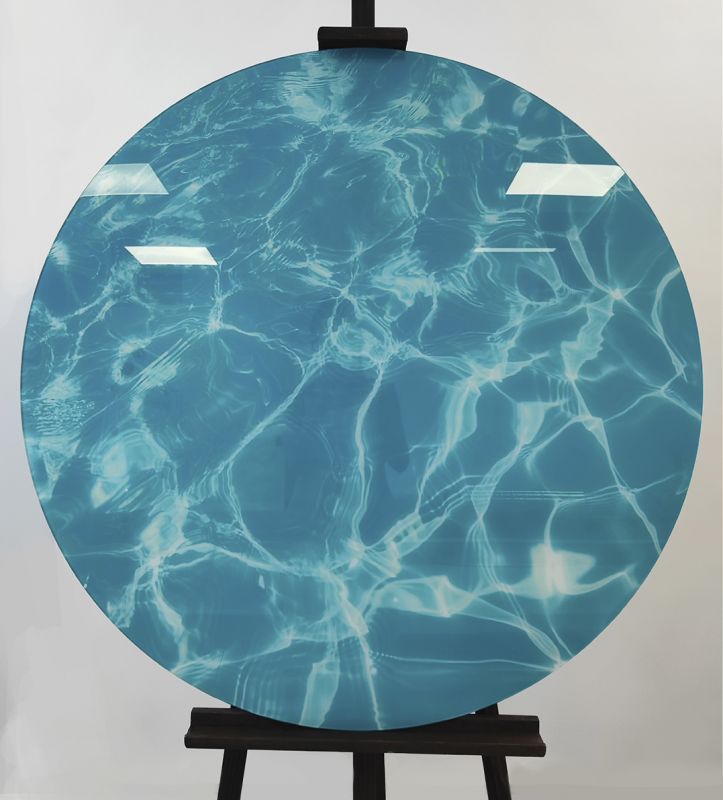 Большая круглая картина Sea Mood  d100 на закаленном стекле  Alumoart 022.005-100