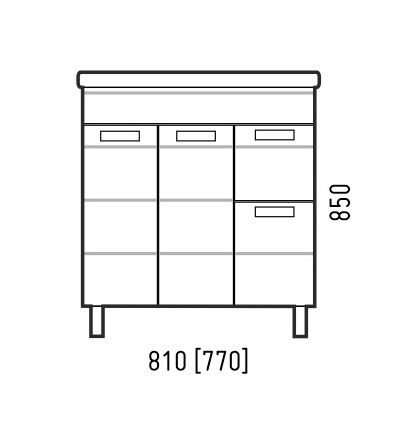 Тумба под раковину Corozo Денвер SD-00000531 80 см