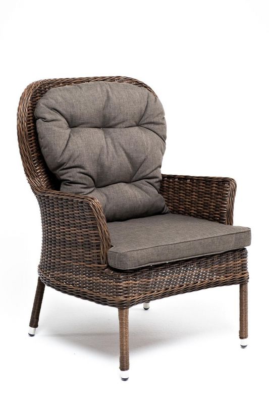 Кресло плетеное, цвет коричневый с подушками Алиса 4sis BD-2591965