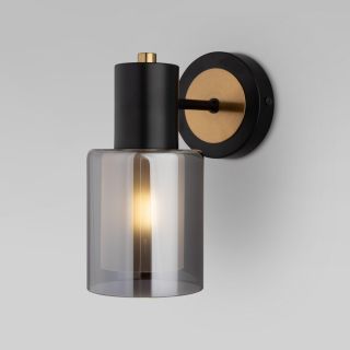 Настенный светильник Eurosvet Notion со стеклянным плафоном 70219/1 черный/античная бронза