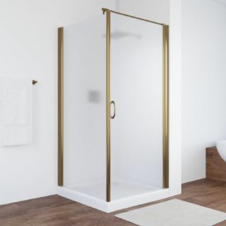 Душевой уголок Vegas Glass EP-Fis 90 05 10 R, 90х90 см, профиль бронзовый, стекло матовое