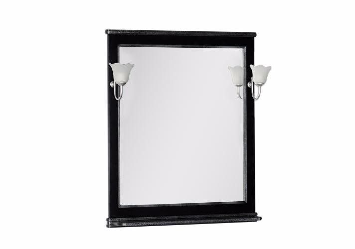 Зеркало Aquanet Валенса 80 180299 черный кракалет/серебро