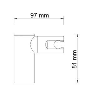 Настенный держатель для душевой лейки WasserKRAFT A008