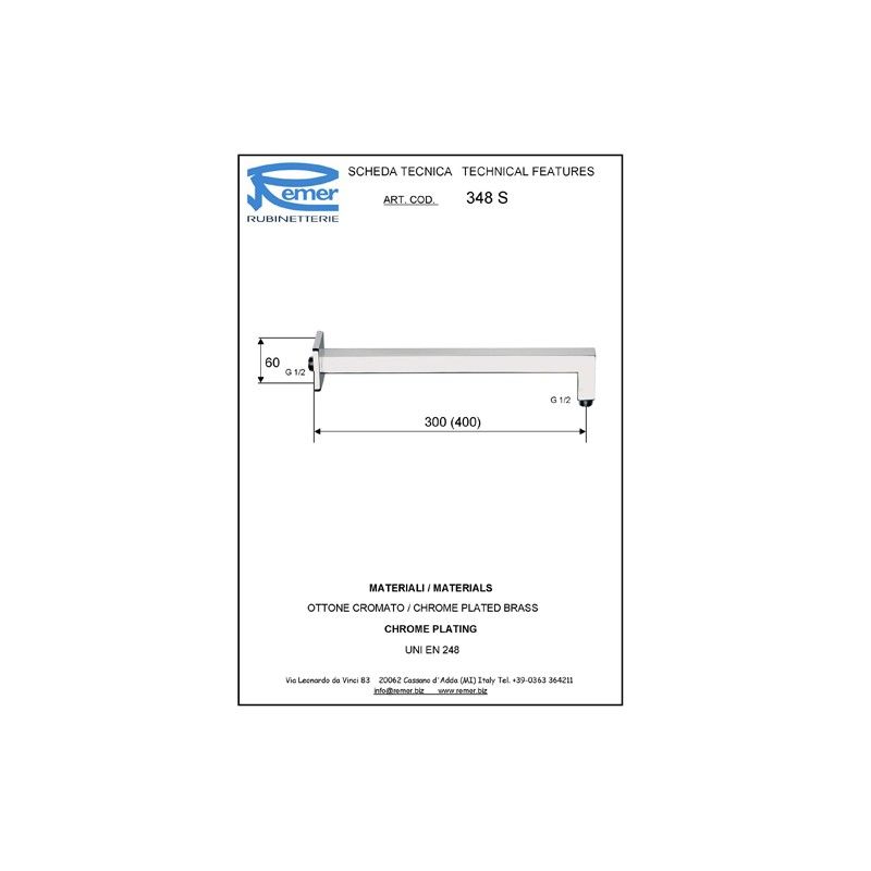 Кронштейн Remer 348S40 40 см.