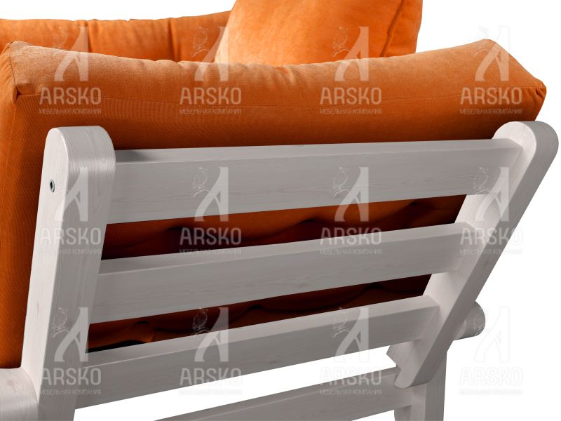 Кресло Сламбер беленый дуб оранжевый вельвет BD-2153563