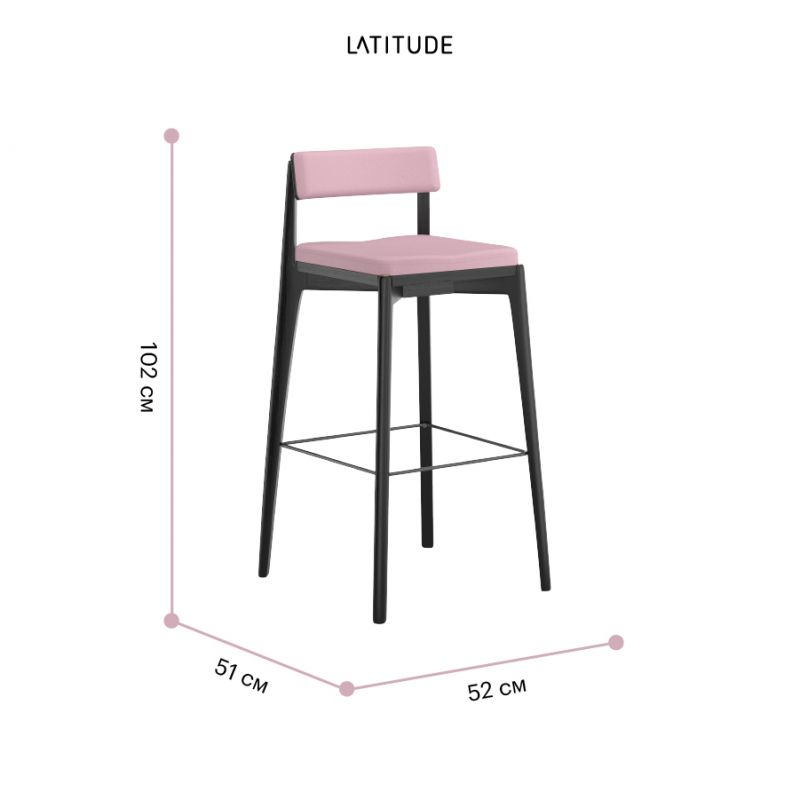 Стул барный  Latitude Aska ASKBCHBKBSKPK