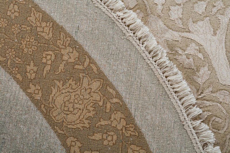 Индийский ковер из шерсти и арт-шёлка Carpet «KING OF AGRA» RO8-CRE-GLD(Oval) 71 x 134 см фото 5