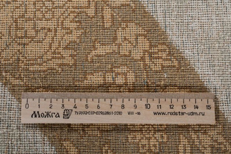 Индийский ковер из шерсти и арт-шёлка Carpet «KING OF AGRA» RO8-CRE-GLD(Oval) 71 x 134 см фото 6