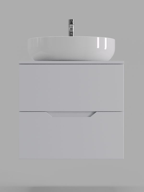 Тумба подвесная с раковиной Orange Line Li-60TuwMDF+B05-520W, 60 см фото 2