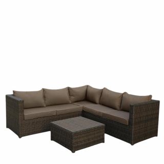 Комплект плетеной мебели Afina коричневого цвета BD-3128048
