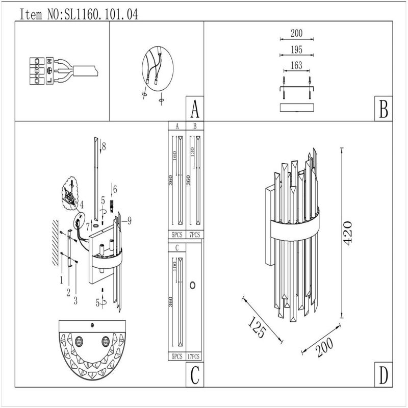 Светильник настенный ST-Luce BAFO SL1160.101.04