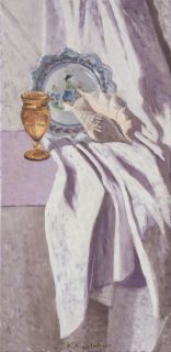 Картина "Натюрморт с парижской тарелкой" Екатерина Кудрявцева