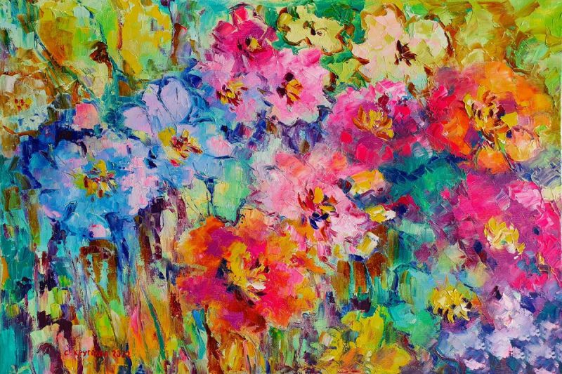 Картина "Лунные цветы" Светлана Круглова