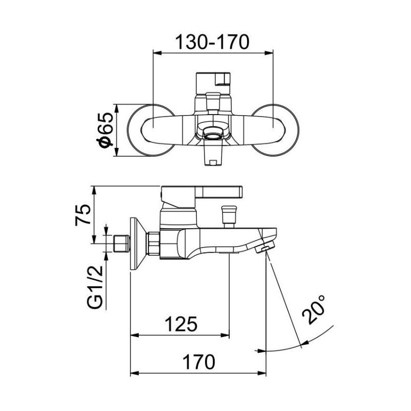 Смеситель для ванны Webert DoReMi DR850102015