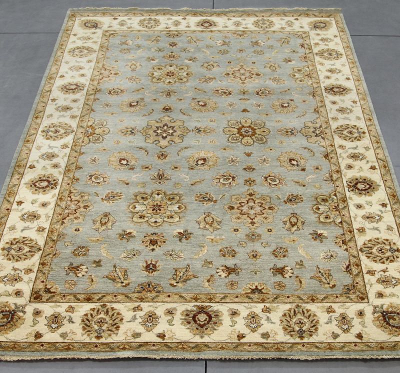 Индийский ковер из шерсти Carpet «GAZNI KANU» A239-LBLU-BGE 80 x 125 см фото 2