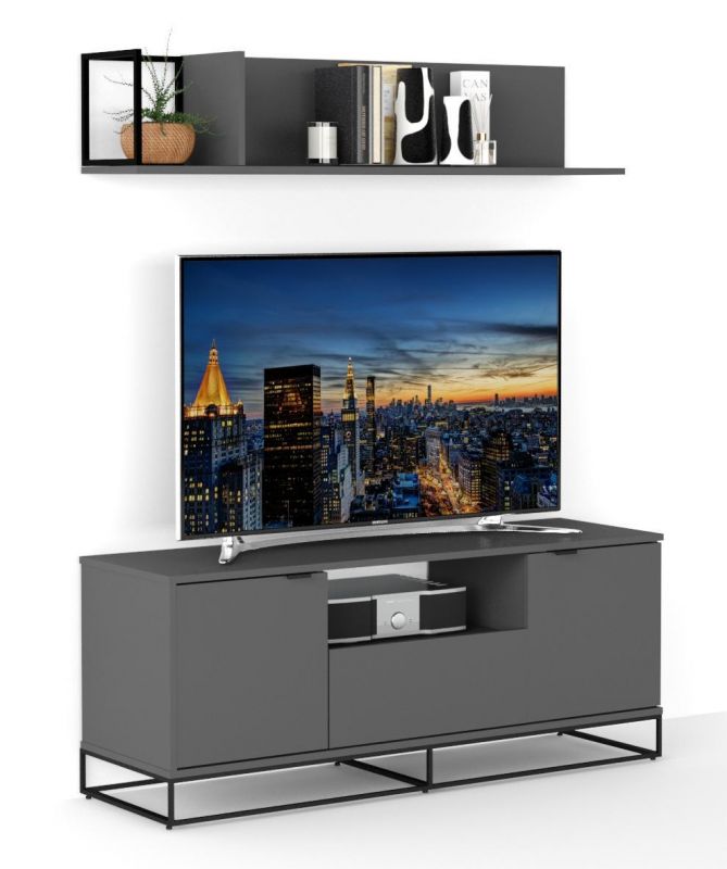 Полка навесная R-Home City большая графит BD-3070200 фото 7