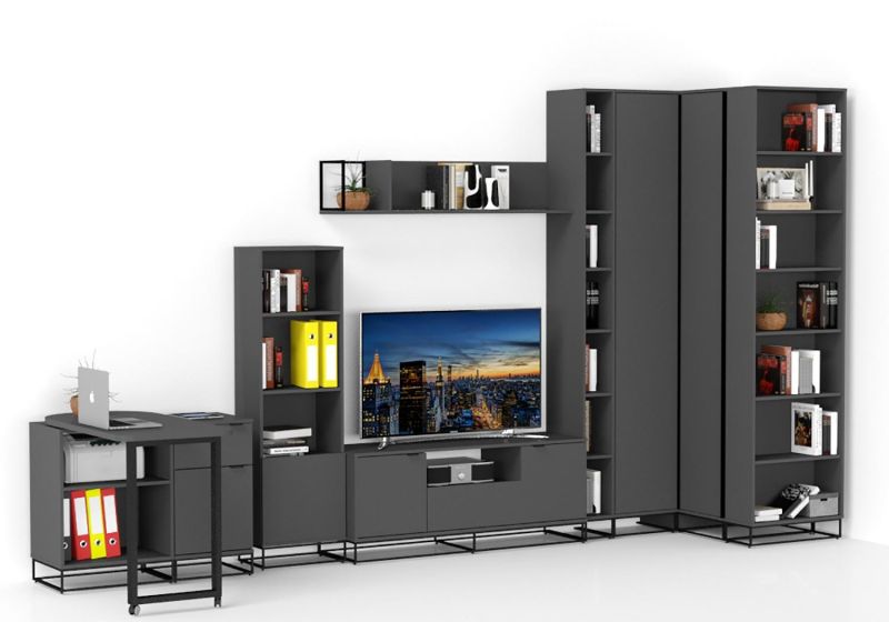 Полка навесная R-Home City большая графит BD-3070200 фото 9