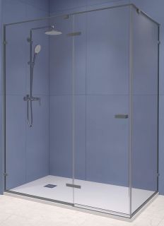 Душевой уголок RGW SV-040Gr 100x80 см, профиль серый, стекло прозрачное